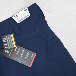 Under Armour Golf Shorts Mens Size 36 NEW 11" Blue HeatGear Loose Nylon Stretch